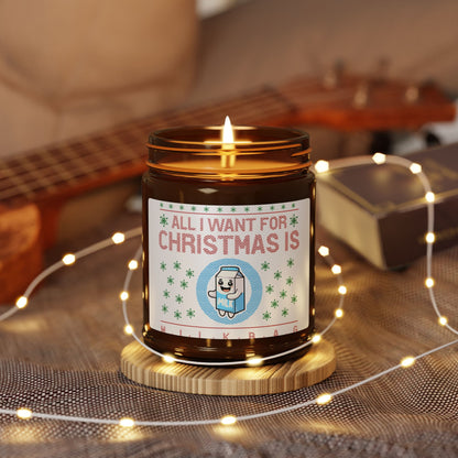 All I Want For Christmas Scented Soy Candle ( Amber Jar)