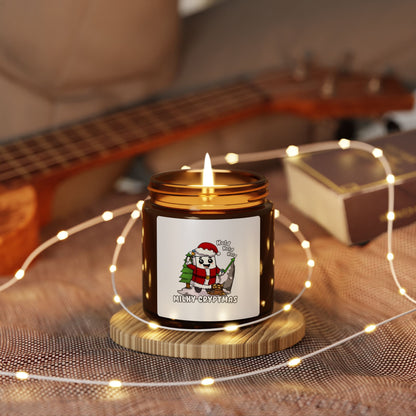 Milky Cryptmas Scented Soy Candle (Multi-Size, Amber Jar)