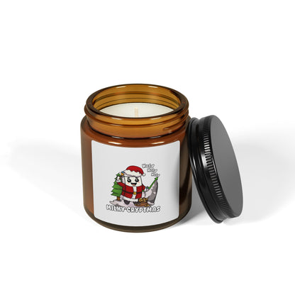 Milky Cryptmas Scented Soy Candle (Multi-Size, Amber Jar)